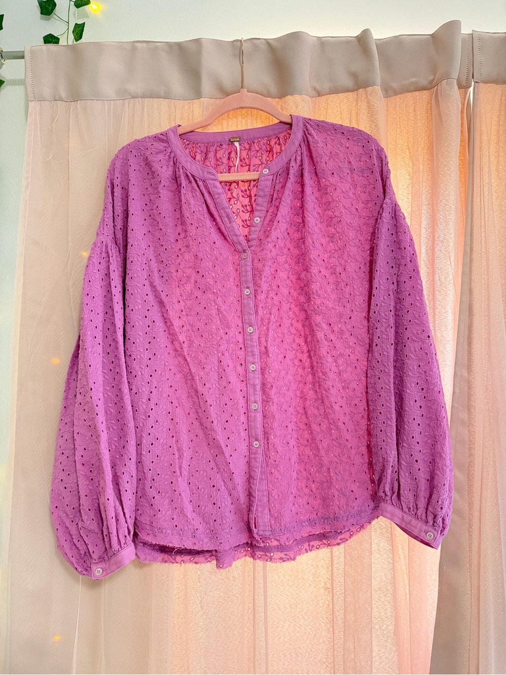 Free people Maddison Eyelet Blouse